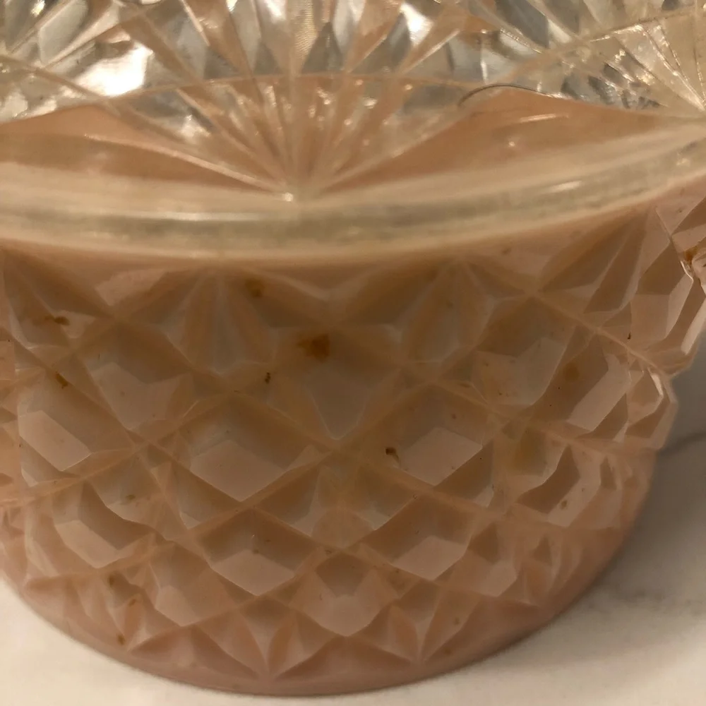 Vintage Starburst Atomic MCM Vanity Tissue Box and Lidded Powder Puff Container
